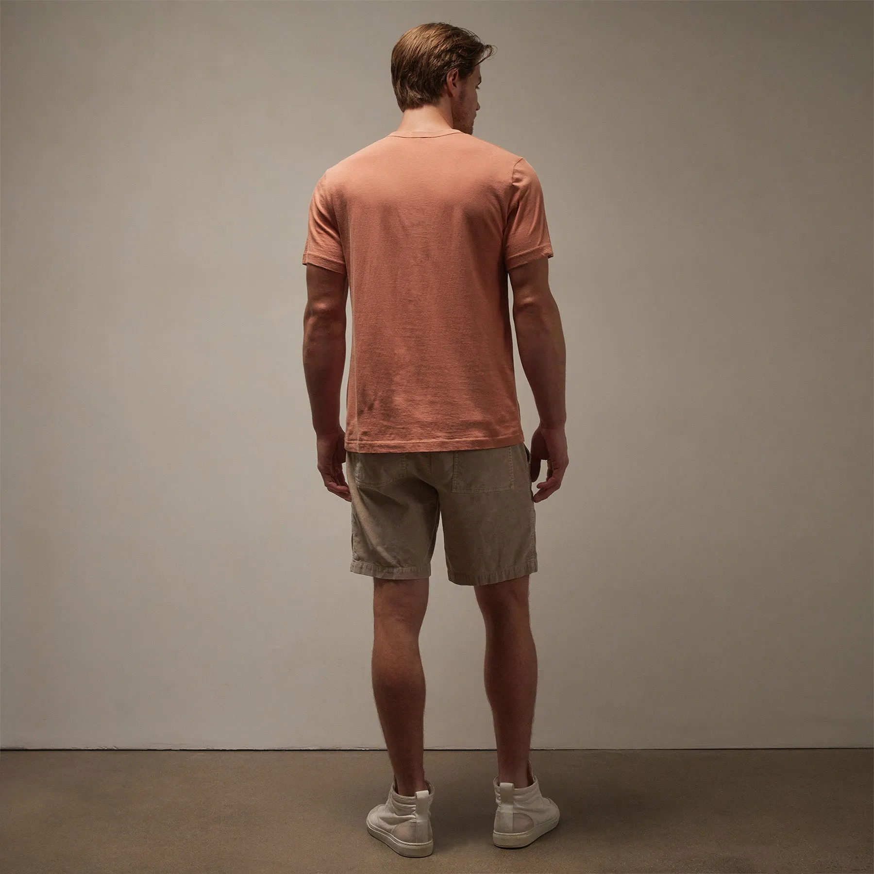 Lightweight Jersey Pocket Tee - Adobe Pigment