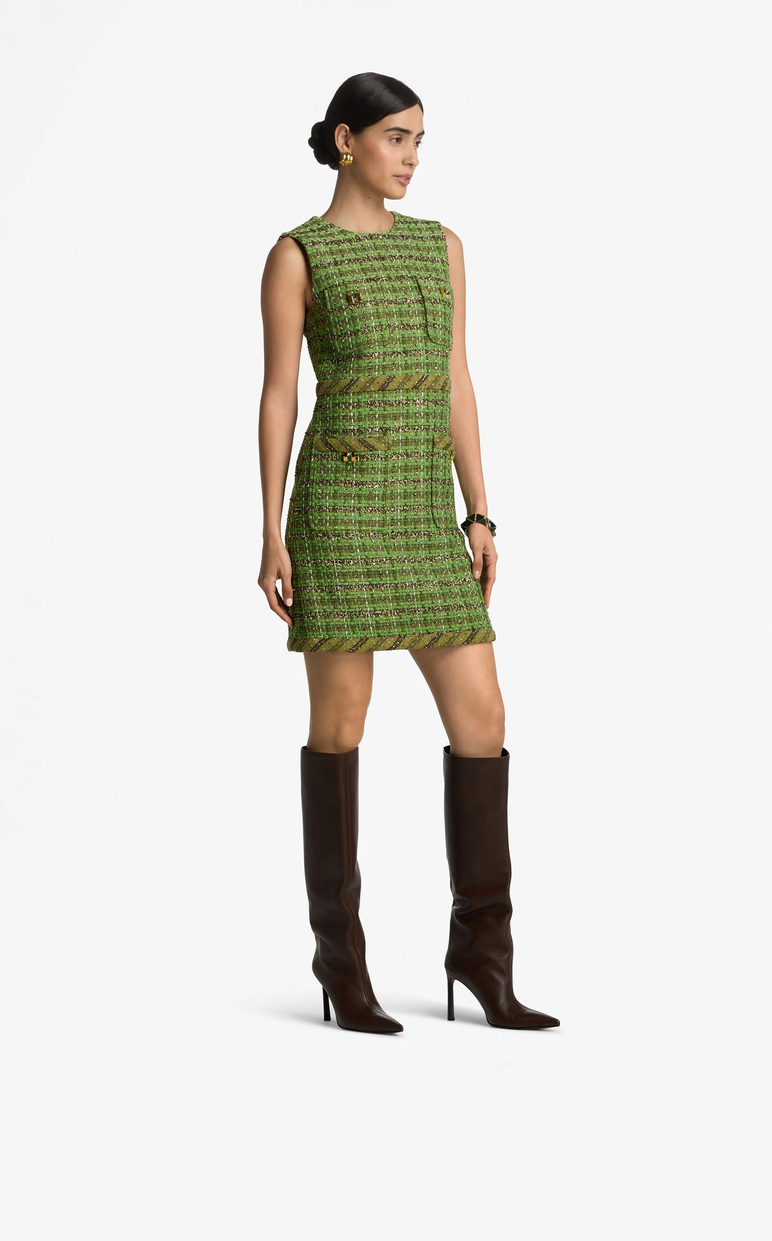 Lurex Eyelash Tweed Dress