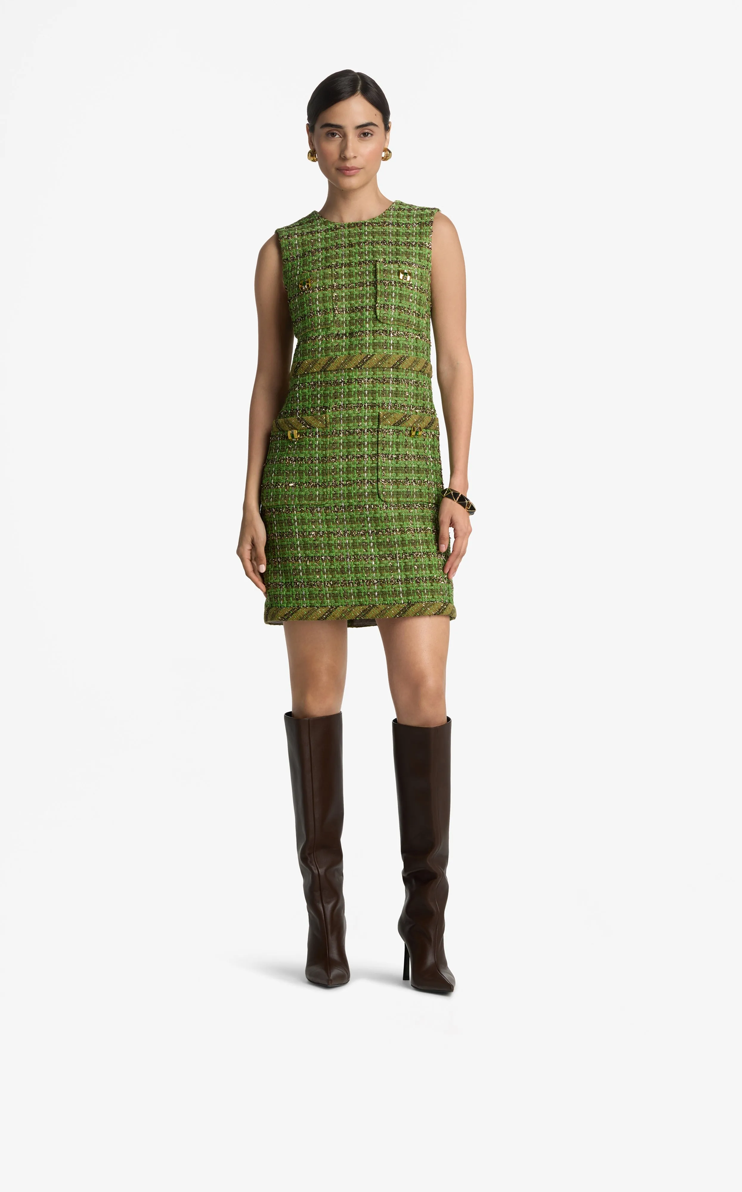 Lurex Eyelash Tweed Dress