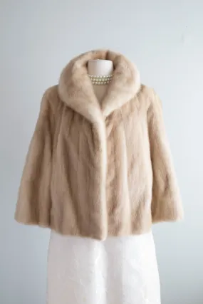 Luxurious 1960's Vintage Champagne Mink Jacket / Medium
