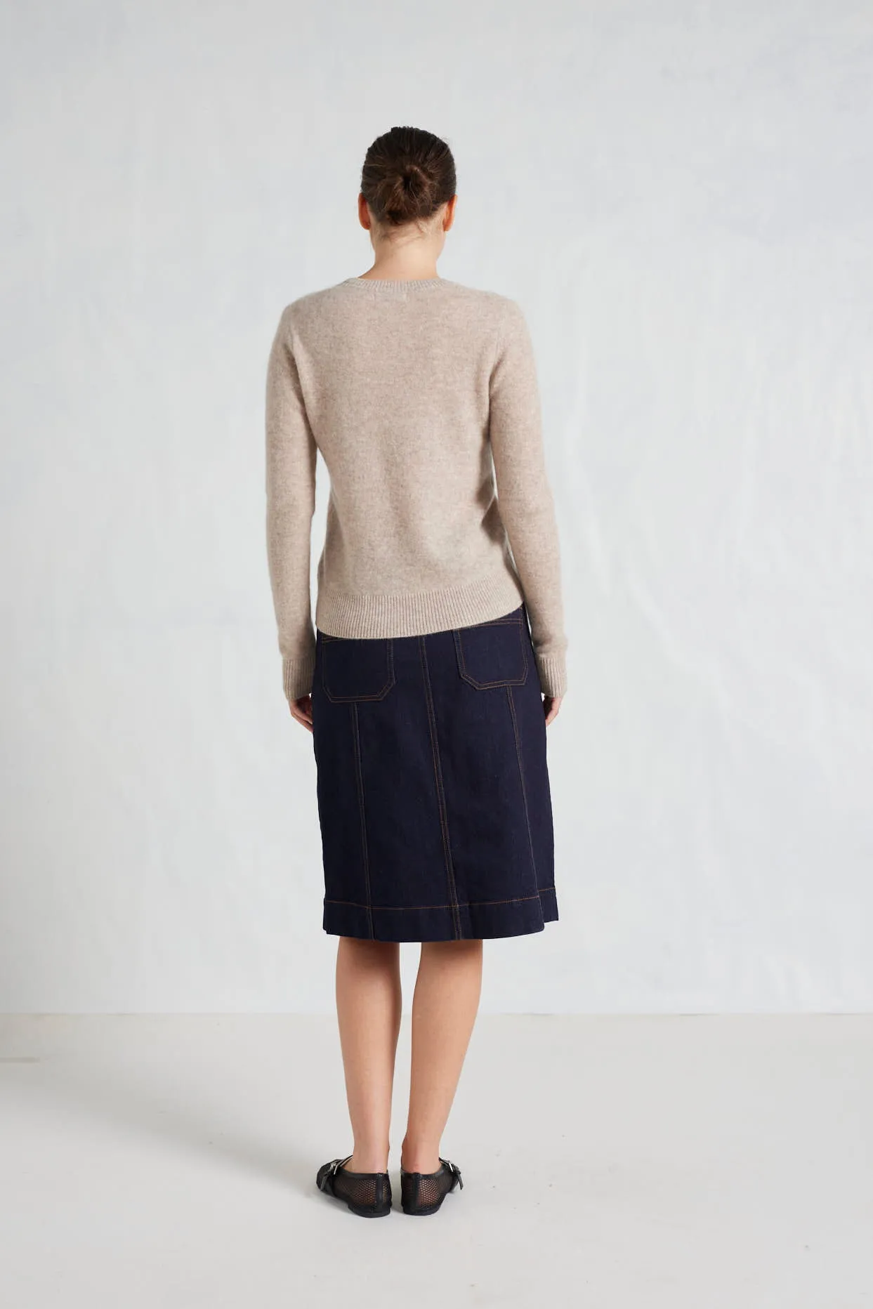 Mandy Cashmere Sweater in Lightweight Beige