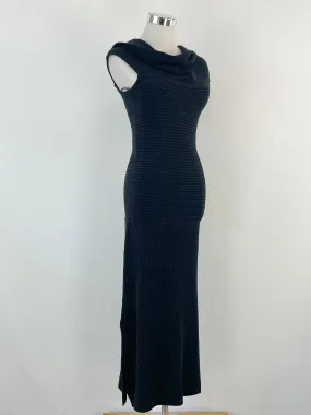Maurie   Eve Black Rib-Knit 'Casablanca' Dress - AU10