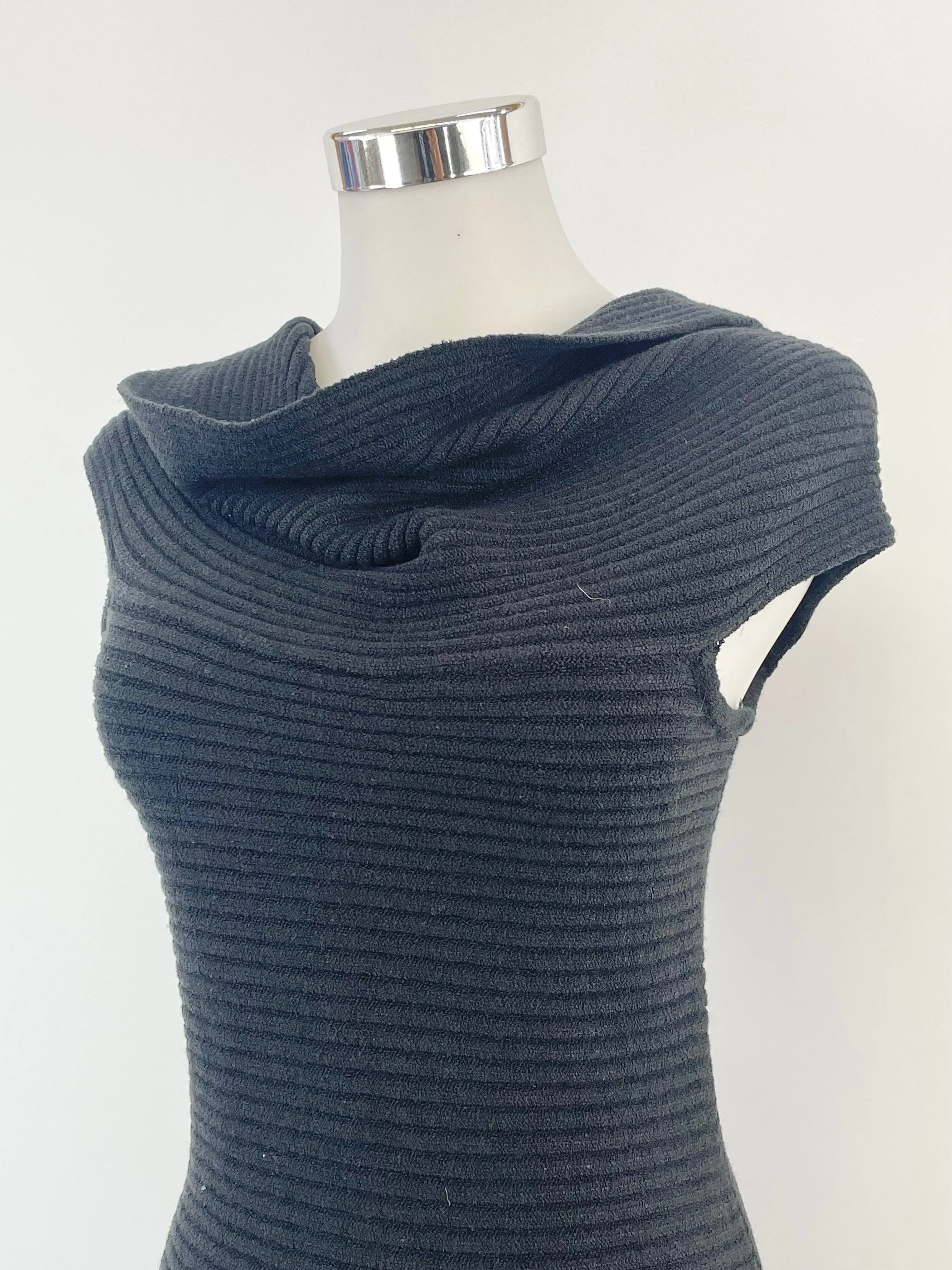 Maurie   Eve Black Rib-Knit 'Casablanca' Dress - AU10