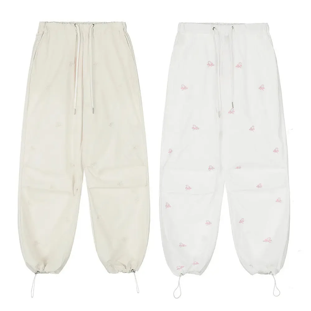 Men's And Women's Embroidered Butterfly Casual Trousers