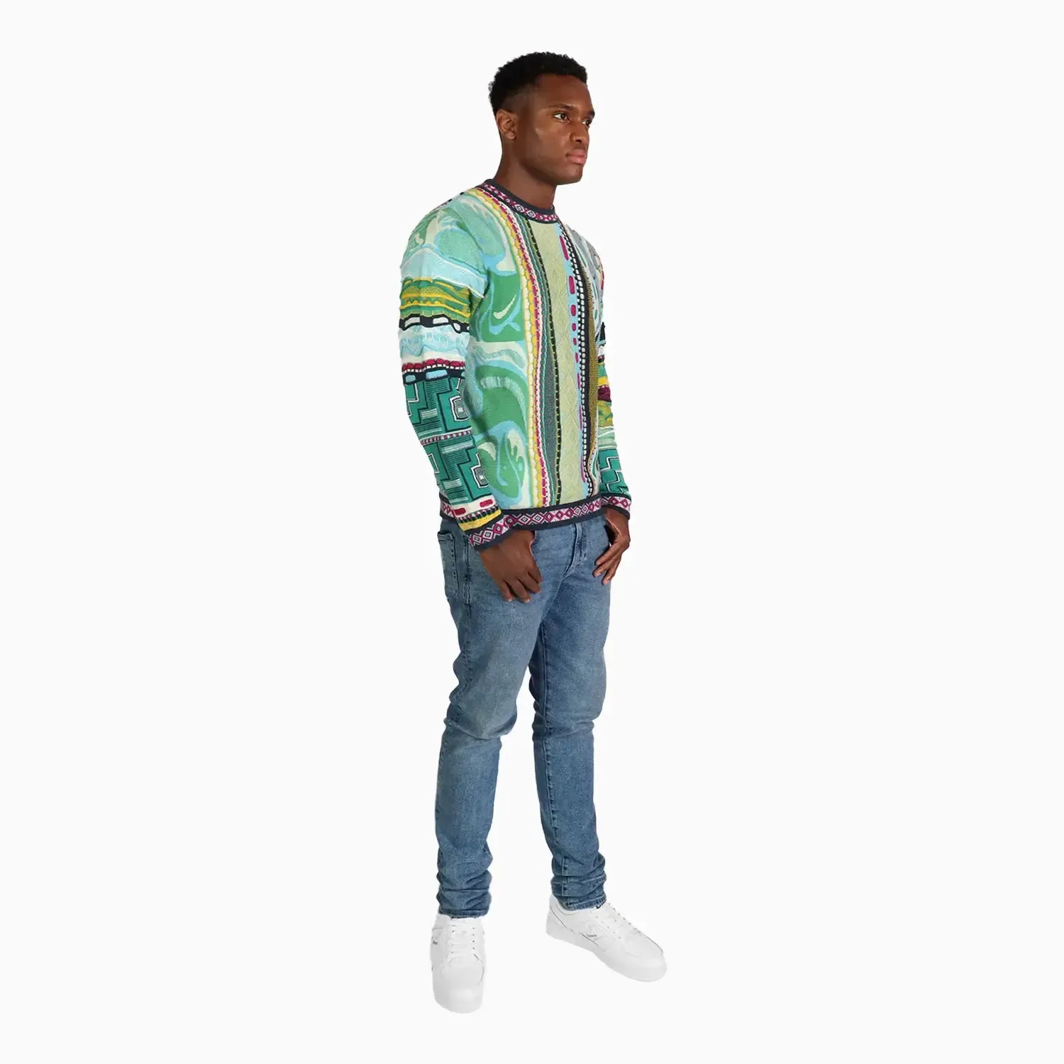 Men's Debut of the COOGI Art Collection - Droplet Crew Neck Sweater