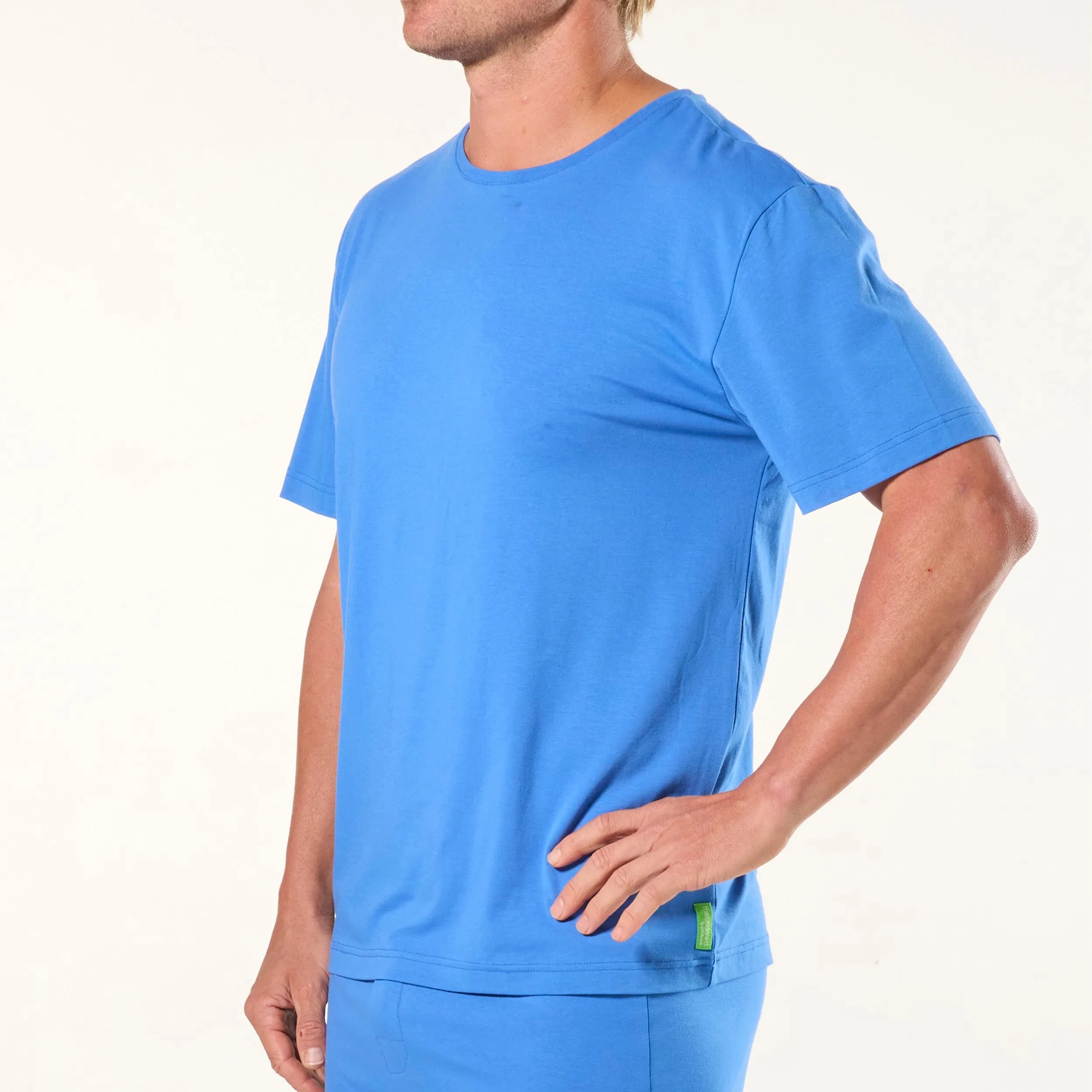 Men's Soft Bamboo Sleep Tee - Blue