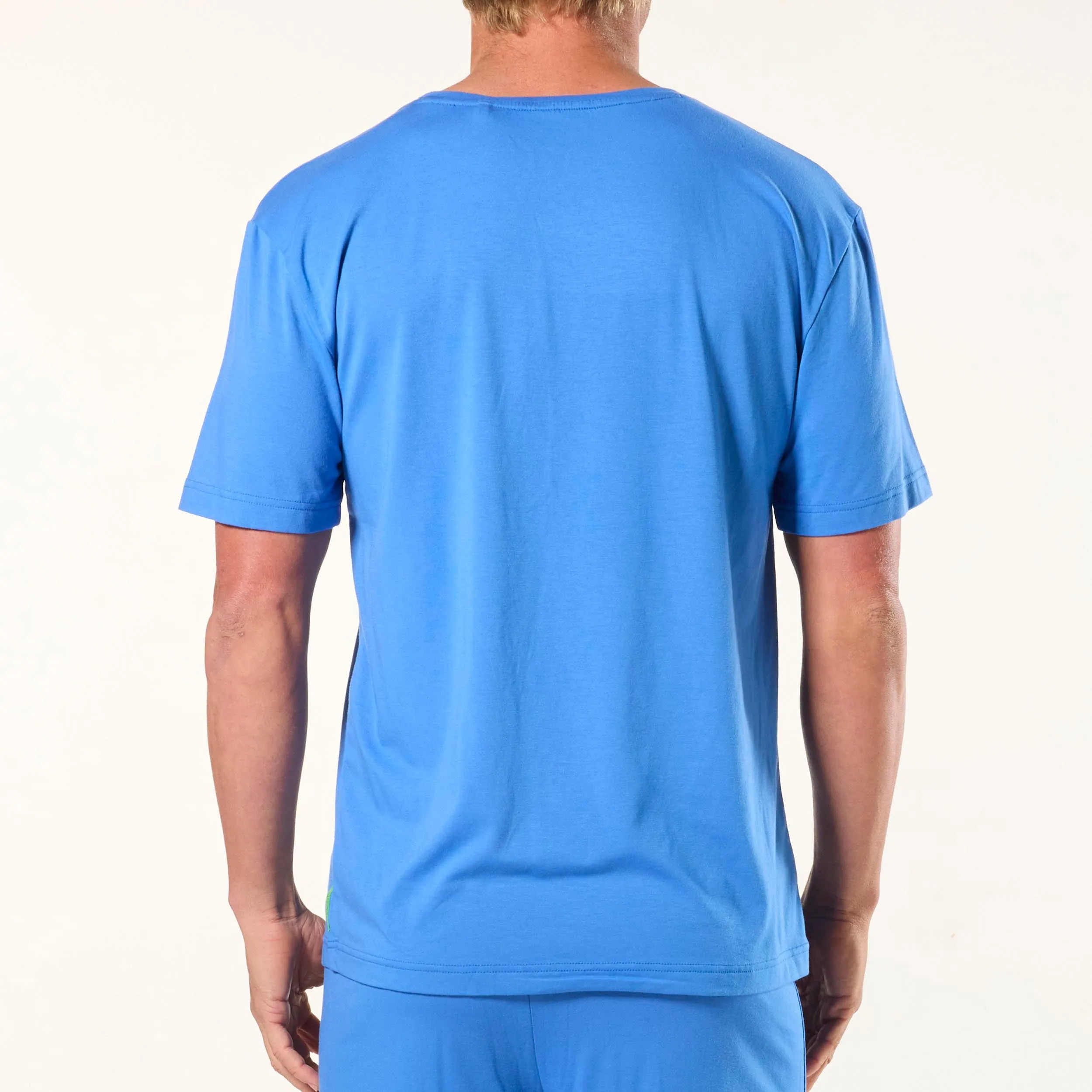Men's Soft Bamboo Sleep Tee - Blue