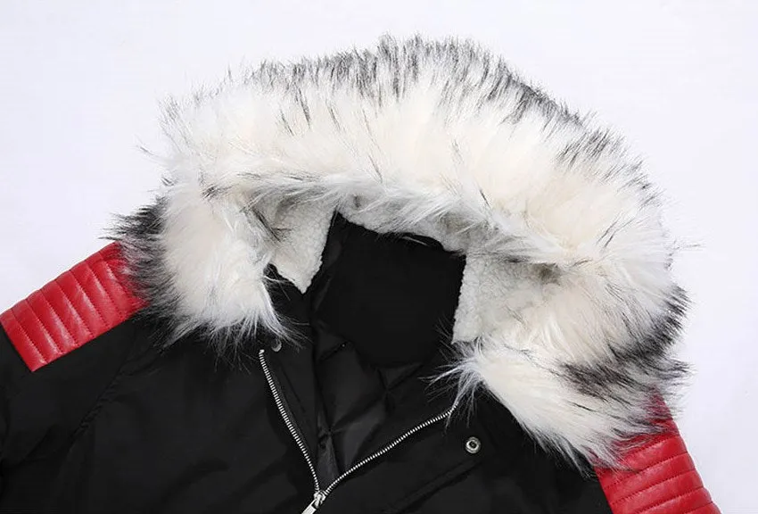 Men's Winter Casual Warm Thick Hooded Long Parka