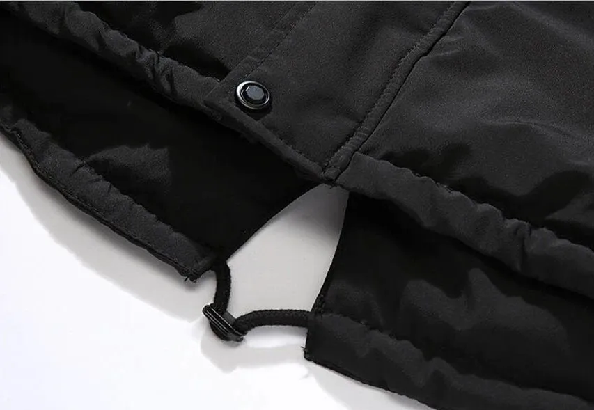 Men's Winter Casual Warm Thick Hooded Long Parka