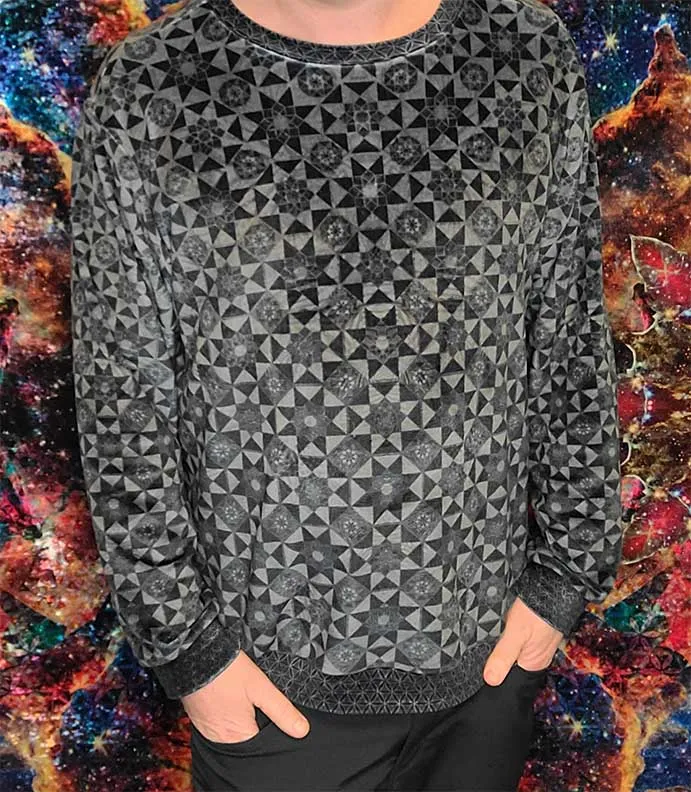 Midnight Tesseract Velour Sweater