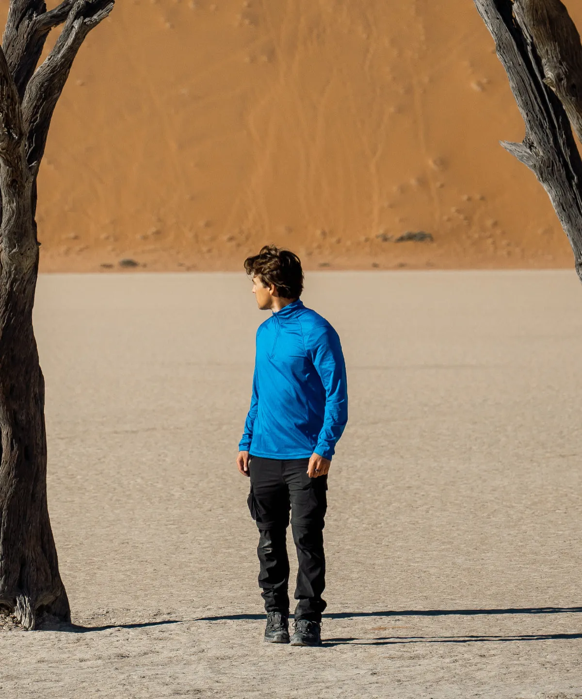 Milano 1/4-zip pullover | Classic Blue Heather