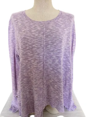 Miracle Asymmetrical Hem Lightweight Knit Top - Lavender