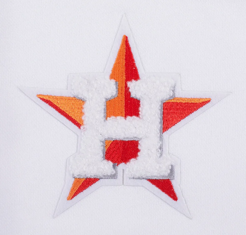 MLB HOUSTON ASTROS CLASSIC WOMEN'S CROPPED PO HOODIE (WHITE)