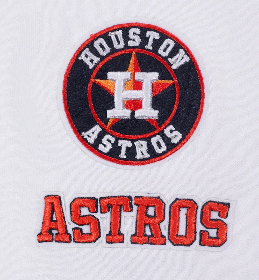 MLB HOUSTON ASTROS CLASSIC WOMEN'S CROPPED PO HOODIE (WHITE)