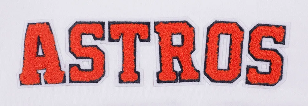 MLB HOUSTON ASTROS CLASSIC WOMEN'S CROPPED PO HOODIE (WHITE)