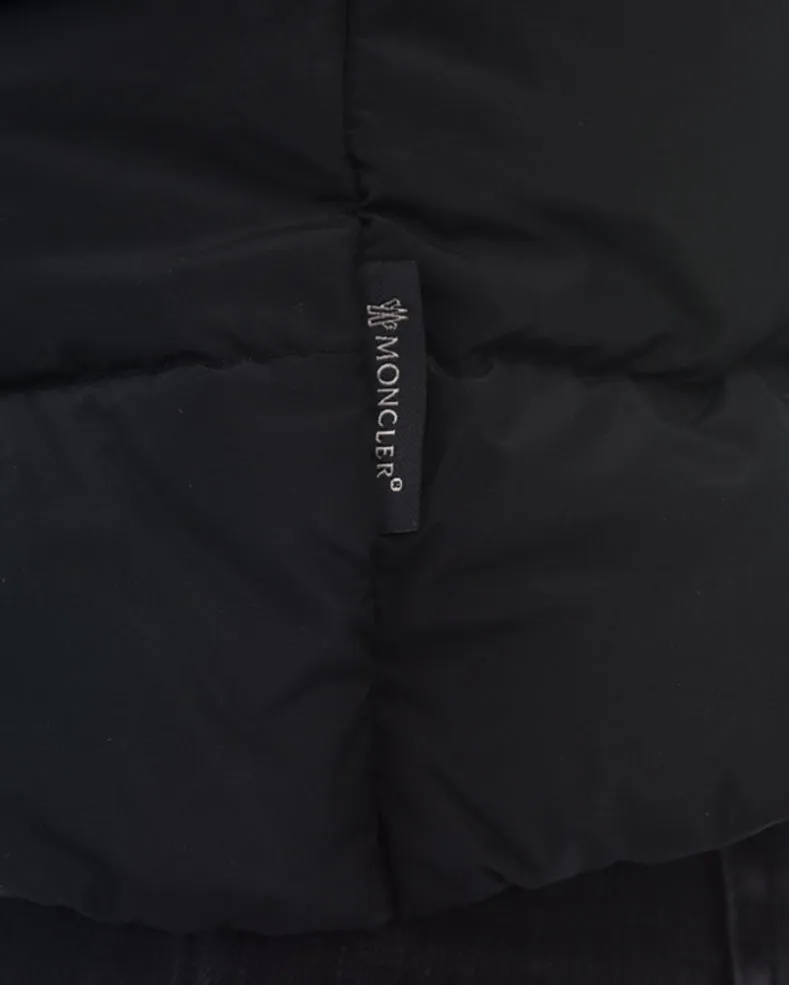 Moncler Black Puffer Coat with Shearling Trim – 6