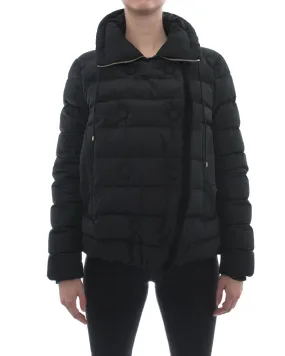 Moncler Black Puffer Coat with Shearling Trim – 6