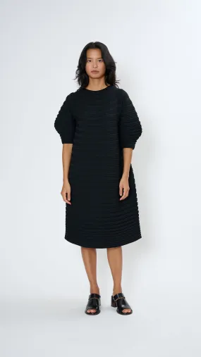 Mushroom Knit Dress in Black