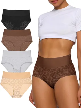 No Show Lace Shaping Underwear High Waisted 5 Pack