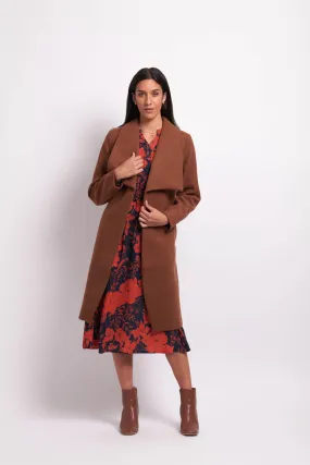 Oh3 Tie Detail Coat TP14437 - Caramel