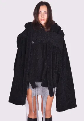 OTTOLINGER 1230703921 WRAP TEDDY SHORT COAT BLACK
