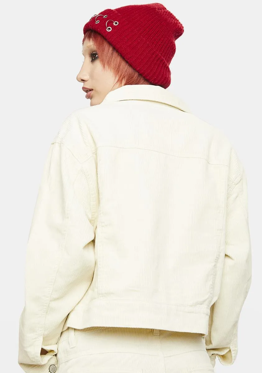Oversized Cropped Trucker Jacket