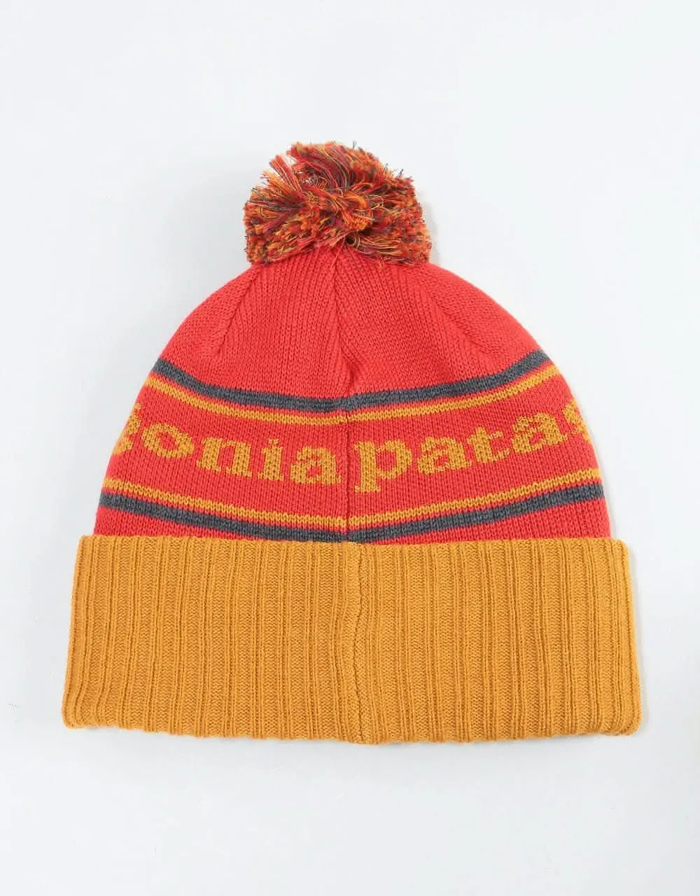 Patagonia Powder Town Beanie - Park Stripe/Hammonds Gold