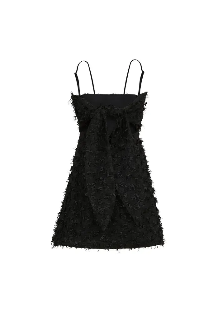 Patty Backless Strap Dress in Tweed