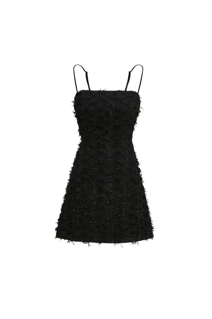 Patty Backless Strap Dress in Tweed
