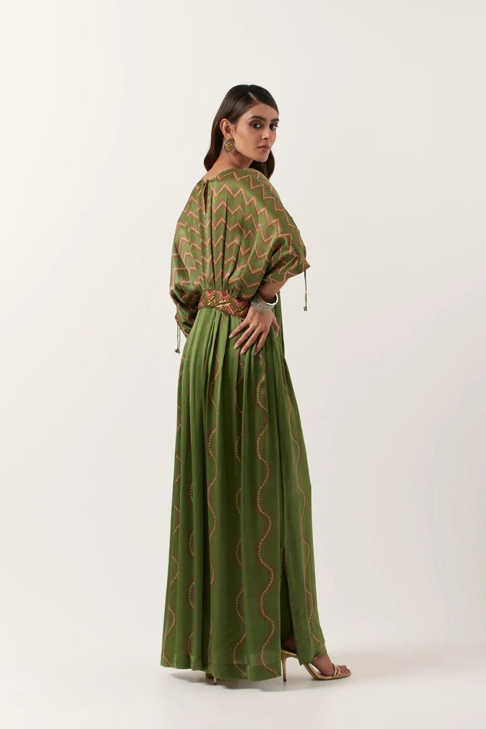 Pickle Green Waistbelt Dress