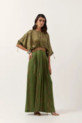 Pickle Green Waistbelt Dress