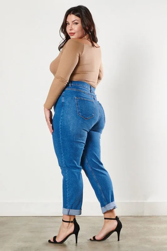 Plus Size Boyfriend Jeans