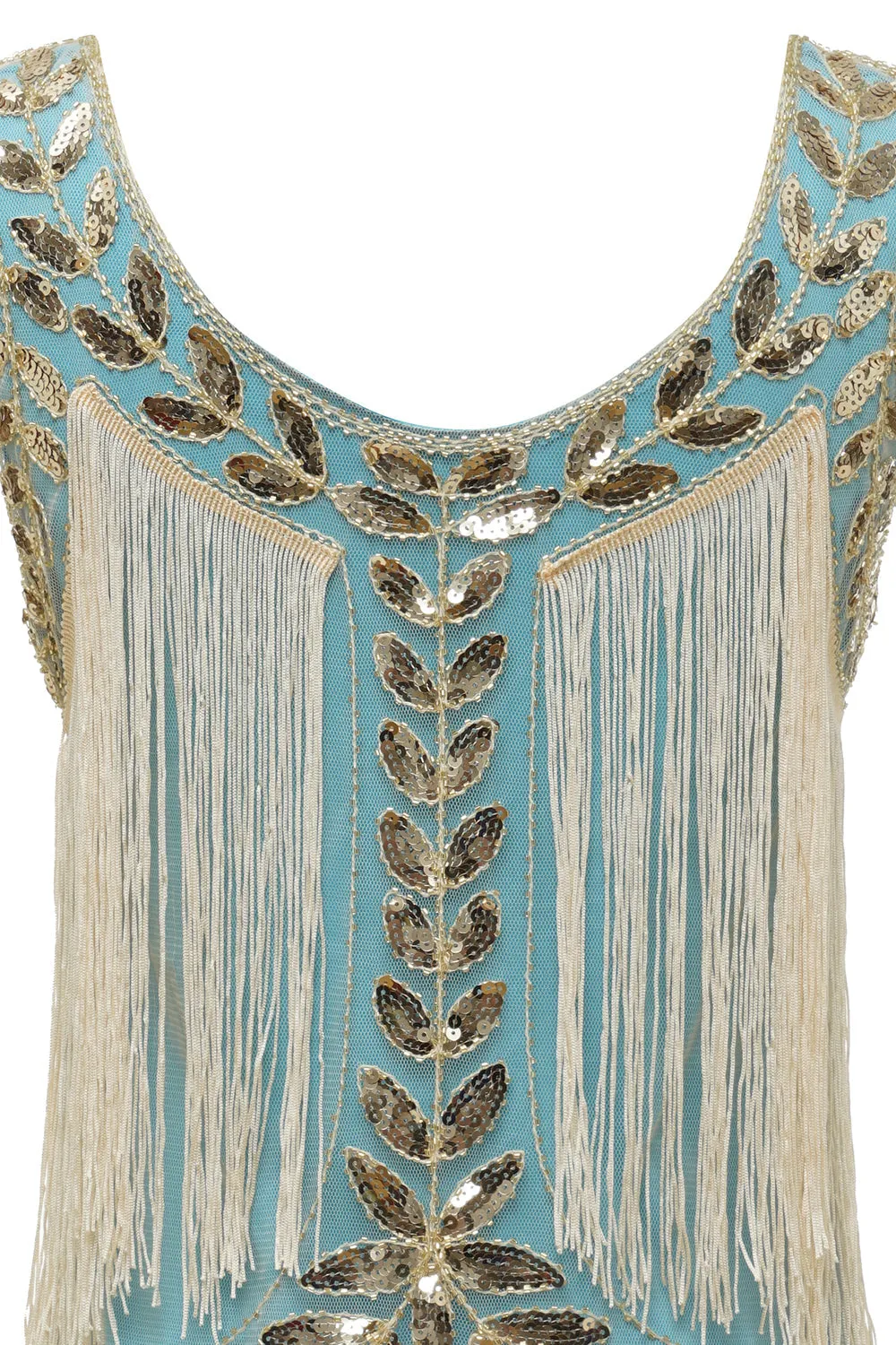 Plus Size Champagne Gatsby Flapper Dress with Sequins and Fringes