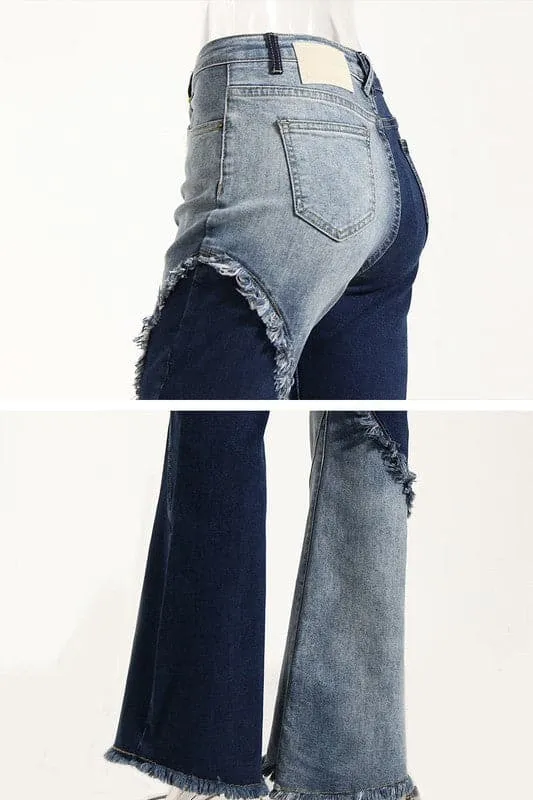 PZ723 High Waist Flared Jeans