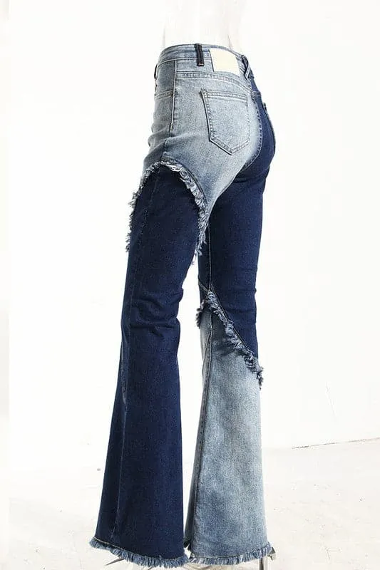 PZ723 High Waist Flared Jeans