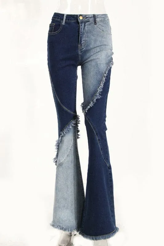 PZ723 High Waist Flared Jeans