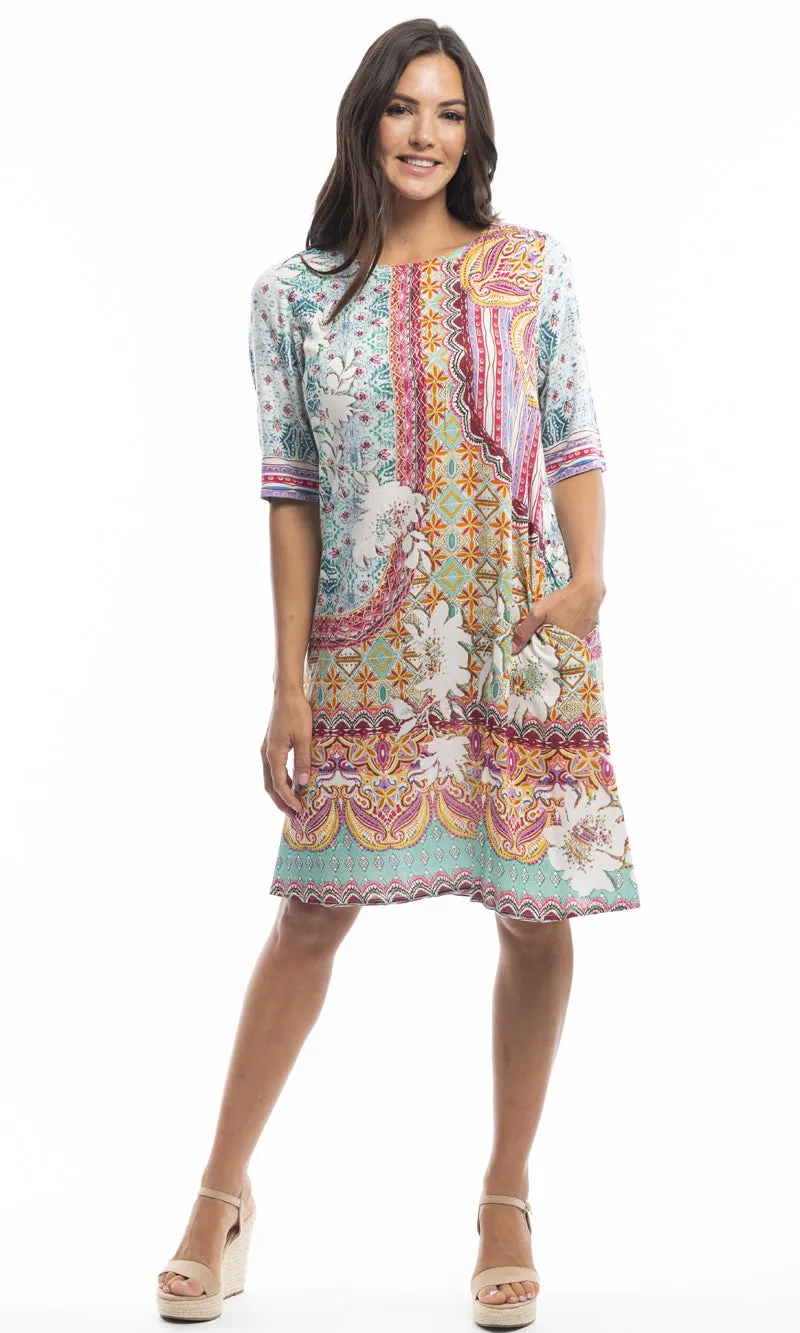 Rayon Dress Contemporary Chateau Usse