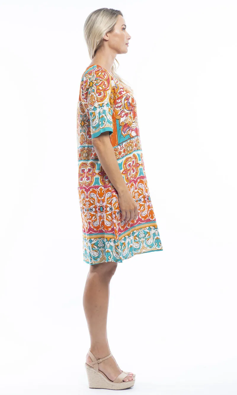 Rayon Dress Contemporary Mauresque