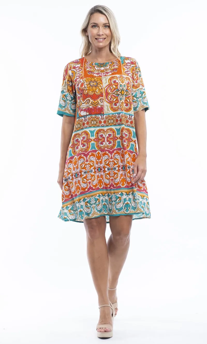 Rayon Dress Contemporary Mauresque