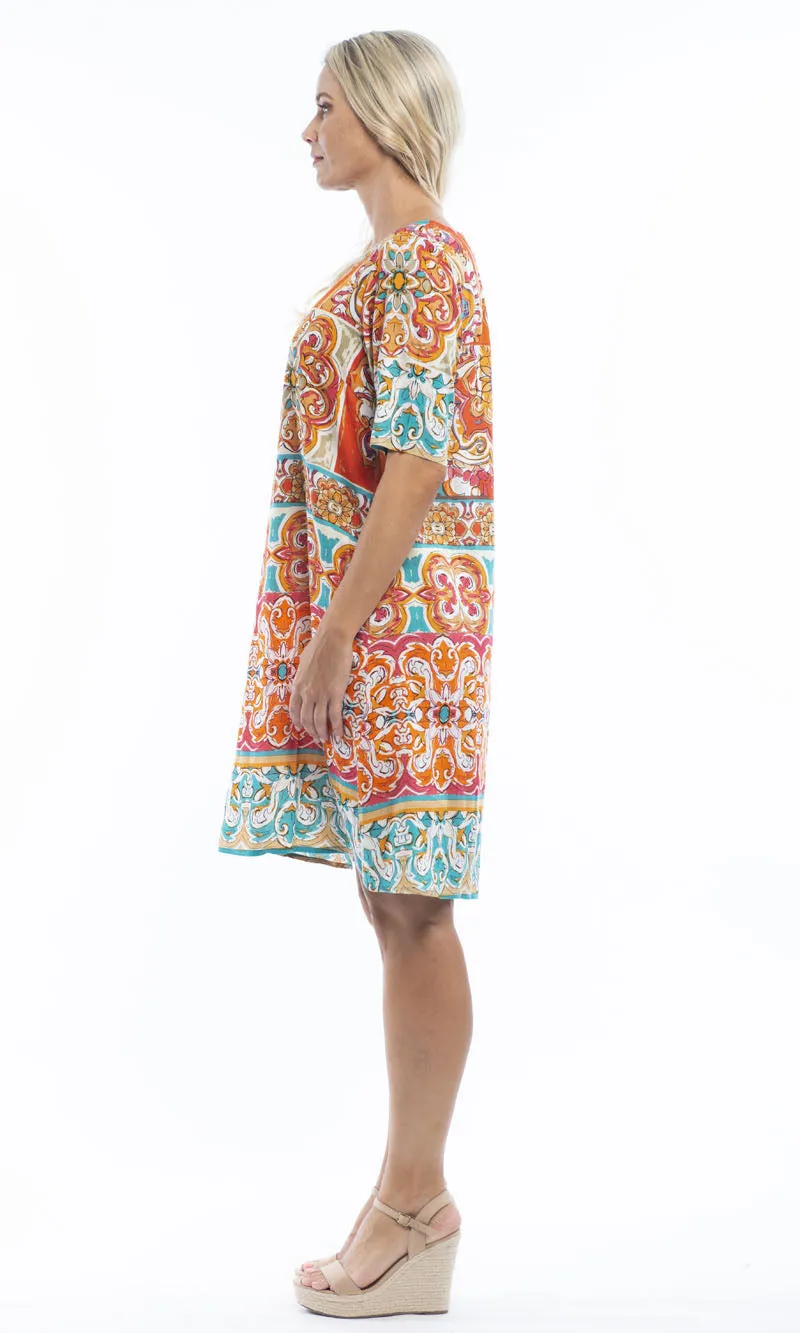 Rayon Dress Contemporary Mauresque