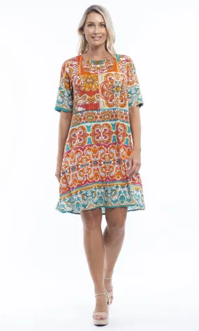 Rayon Dress Contemporary Mauresque
