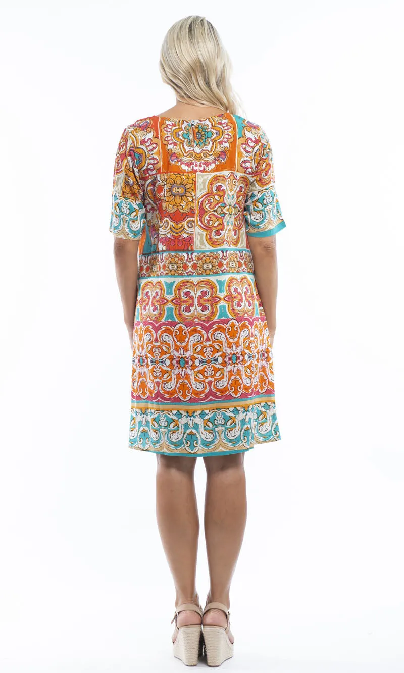 Rayon Dress Contemporary Mauresque