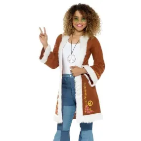 Retro Afghan Coat Adult Brown
