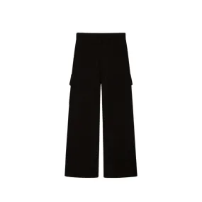 Stateside Softest Fleece Wide Leg Cargo Pant in Black