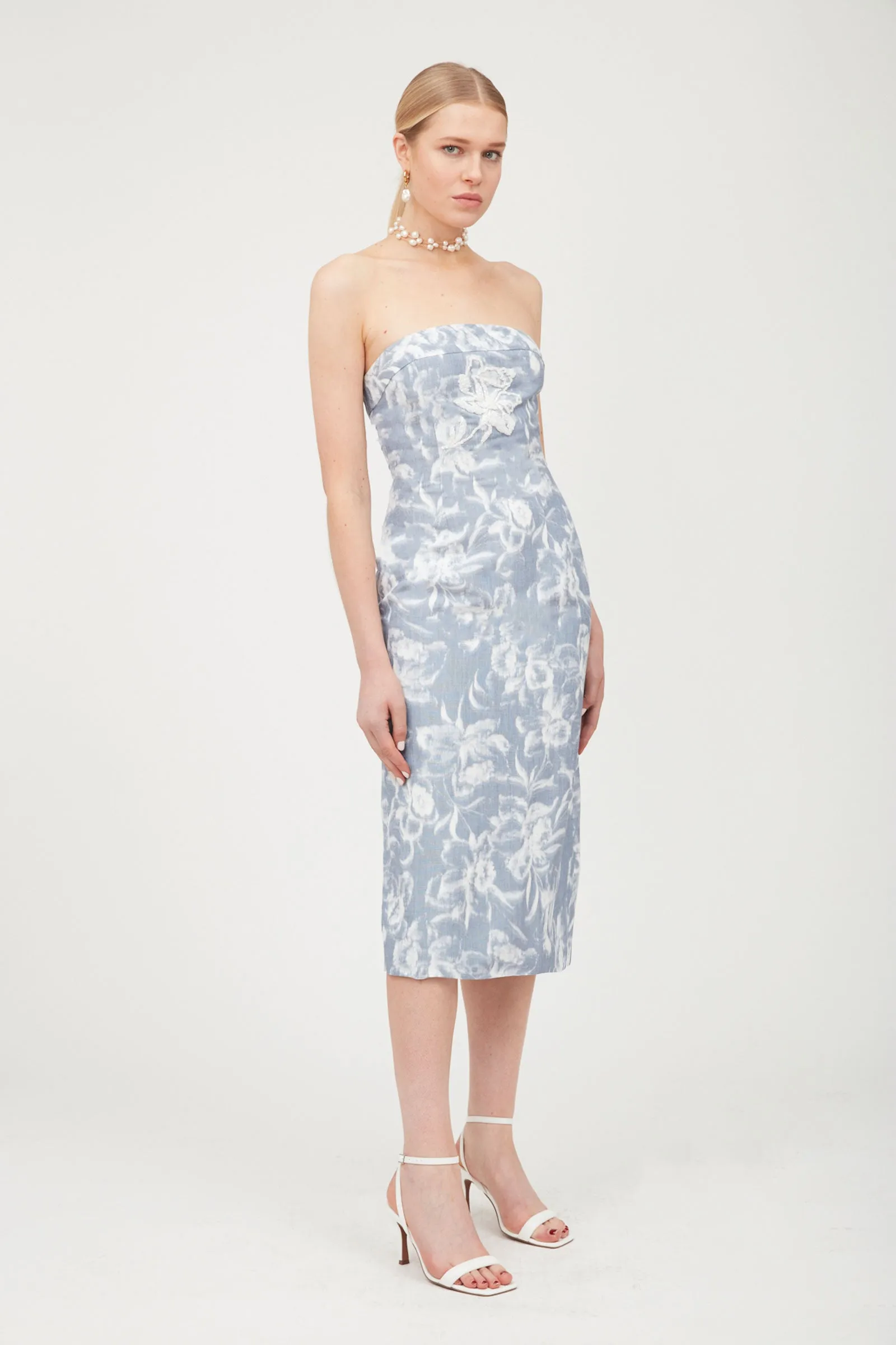 Strapless Midi Dress