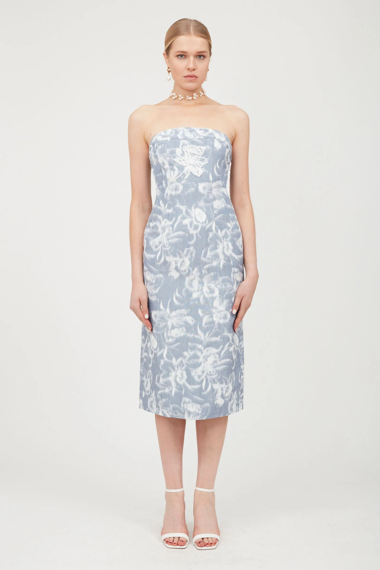 Strapless Midi Dress