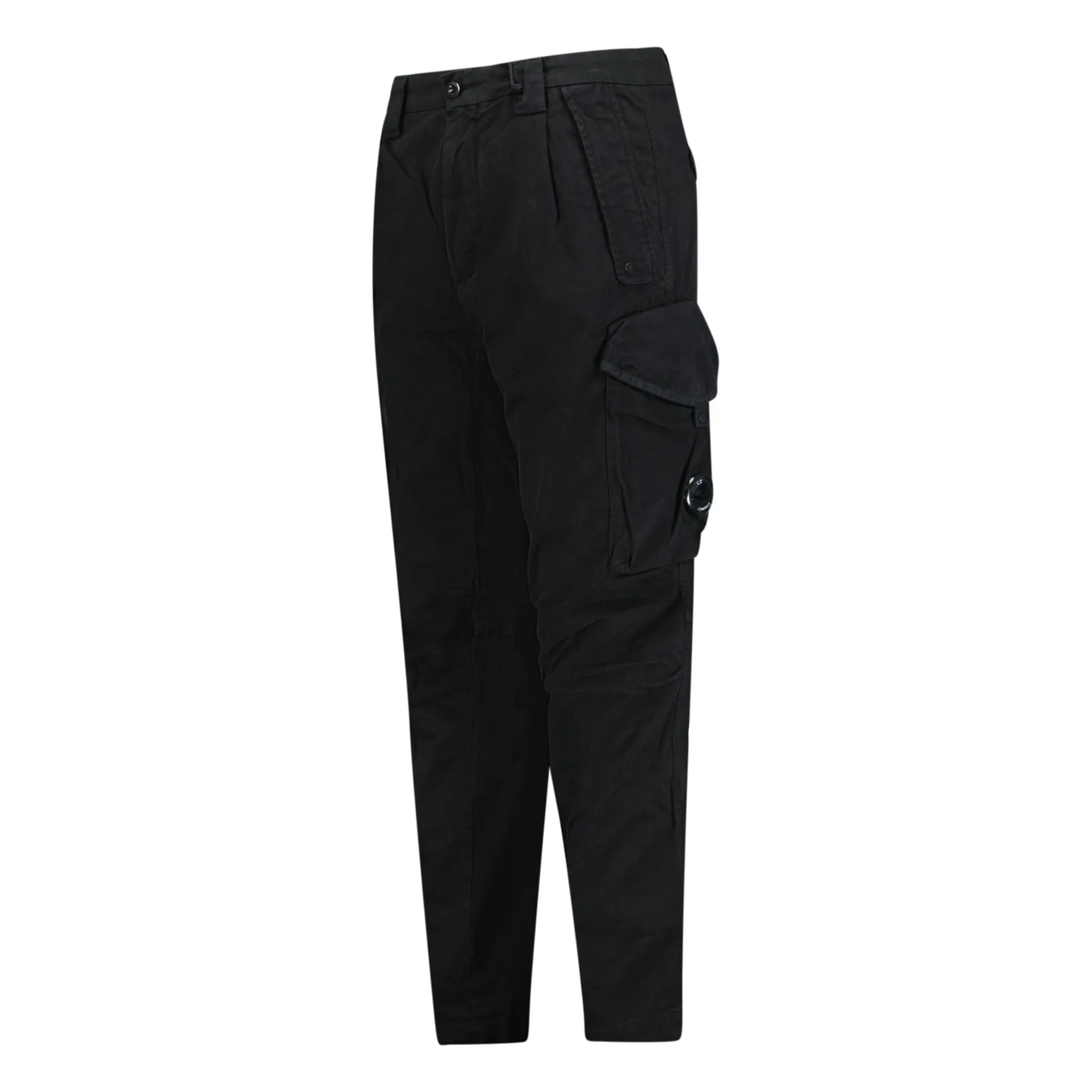 Stretch Sateen Cargo Pants Black