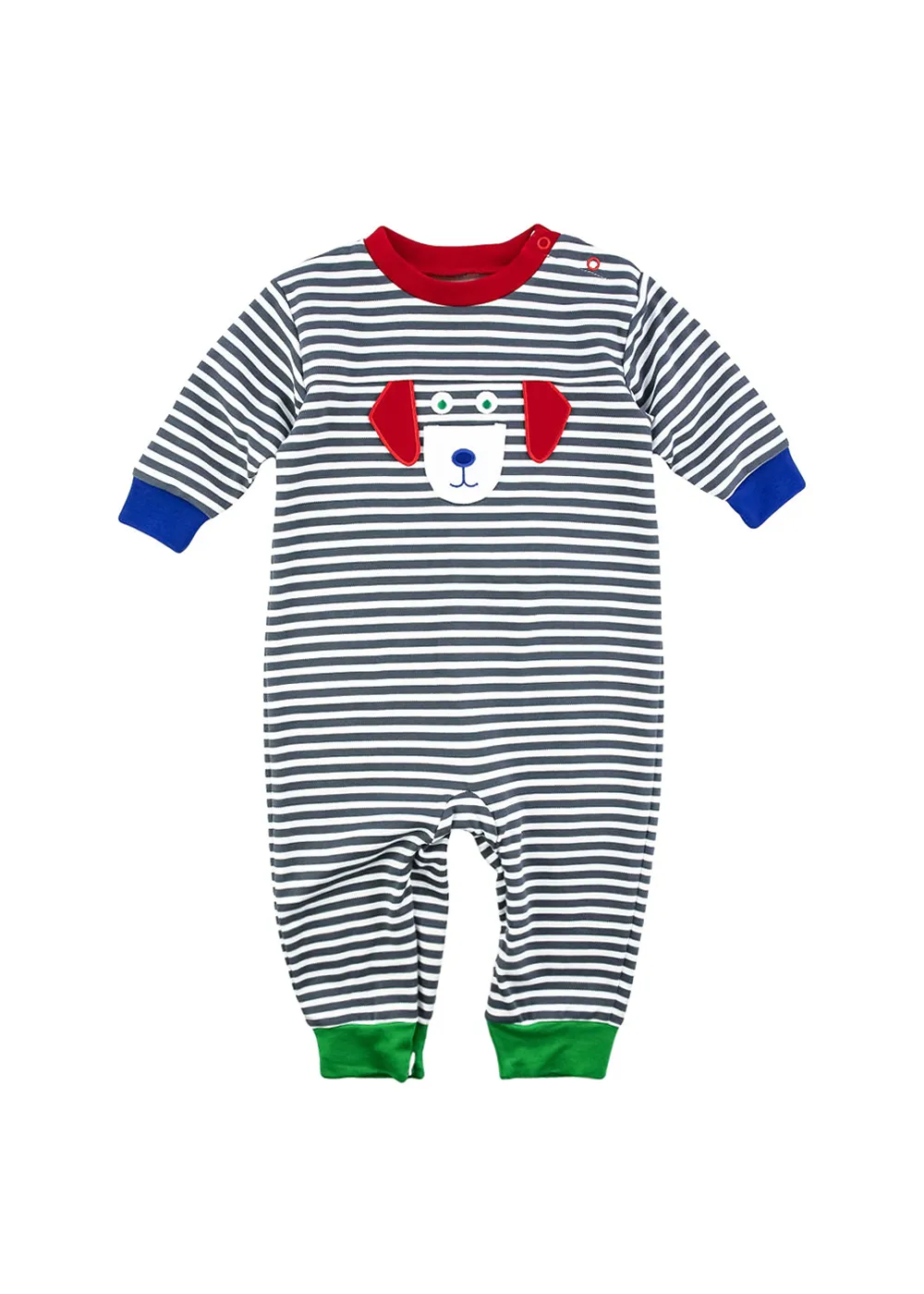 Stripe Knit Longall With Dog Face