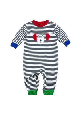 Stripe Knit Longall With Dog Face