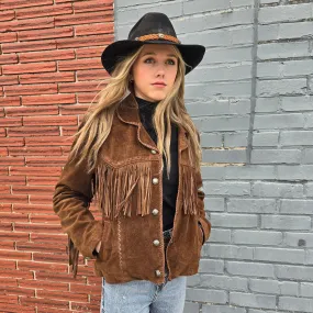 Suede Fringe Jacket - Cafe Brown - Scully - JSY37
